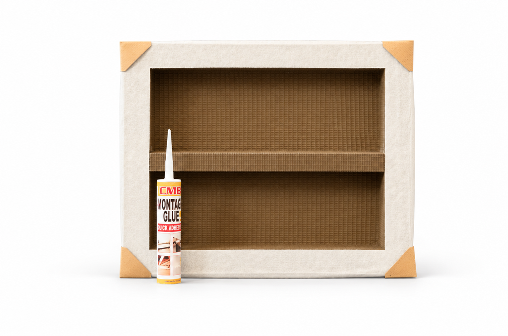 Wandnische/Duschnische: befliesbar, mit/ohne Kleber - 50 x 40 cm